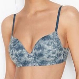 Victoria's Secret Blue Tie-Dye Push-Up Bra